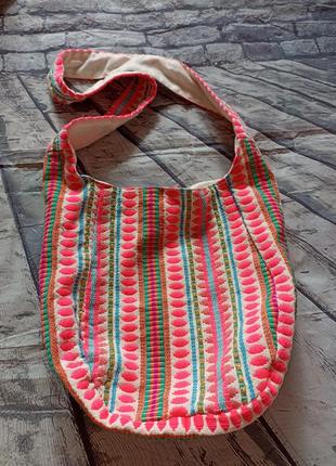 Яркая текстильная сумка в этно-стиле primark1 фото