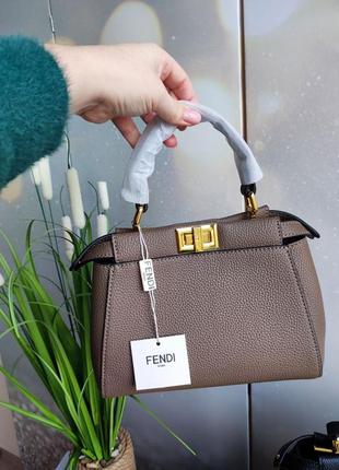 Брендовая сумка в стиле fendi🙌🔥цвет :кофе с молоком6 фото