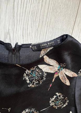 Платье zara с принтом «бабки и одуванчика»6 фото