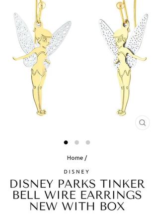 Disney parks tinker bell  сережки висячі2 фото