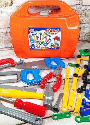 Большой игрушечный детский набор инструментов в чемодане