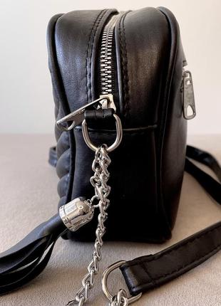 Жіноча стьобана сумка крос боді в стилі yves saint laurent екошкіра4 фото