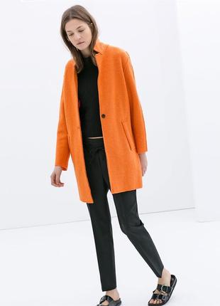 Кардиган zara wool coat in orange