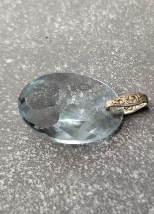 Swarovski aqua crystal кулон кристал скло7 фото