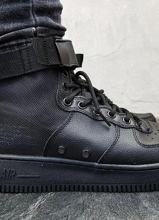 Мужские кроссовки nike sf air force 1 mid (чорні)