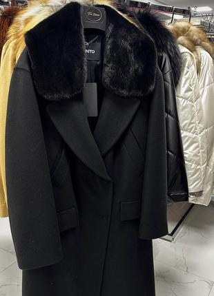 Пальто класичне з норкою