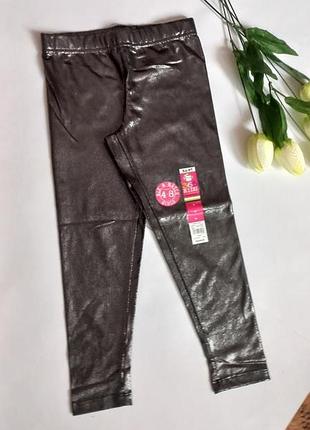 Леггинсы 365 kids for garanimals sparkle, размер 6 серебрянные детские новые на 4-8 лет новые