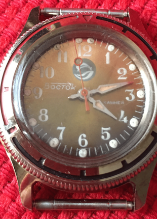 Командирський наручний механічний годинник восток "амфібія" водонепроникний 17 каменів4 фото