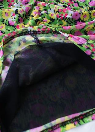 Брендовая блуза топ сетка цветочный принт от oasis8 фото