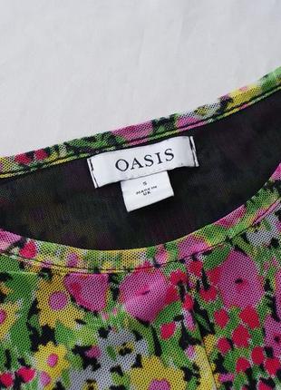 Брендовая блуза топ сетка цветочный принт от oasis9 фото