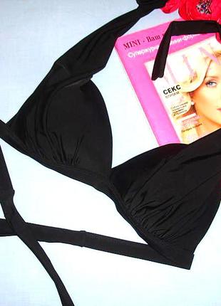 Верх від купальника роздільного бюст чашка 75 в с чорний трикутники elle ліф розмір 46