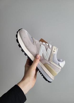 Женские кроссовки new balance 574 beige3 фото