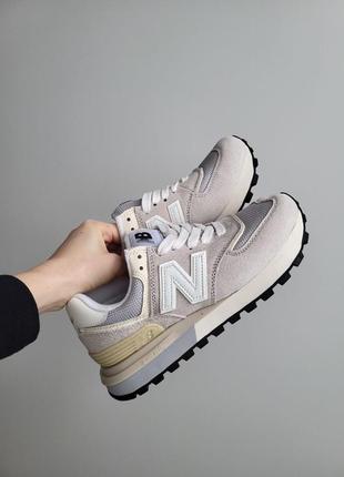 Женские кроссовки new balance 574 beige1 фото