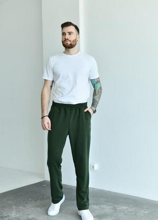 Спортивные штаны цвета хаки, 48-664 фото