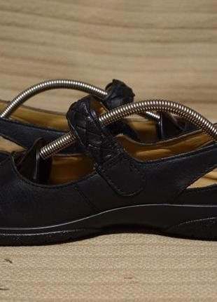 Легкие перфорированные черные  кожаные туфельки hotter hippy англия 37 1/2 р.7 фото