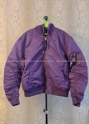 Куртка бомбер фиолетовая h&amp;m xl2 фото
