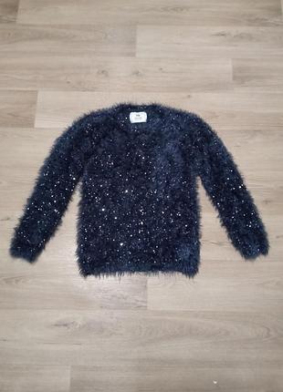 Пушистая кофта с пайетками 152