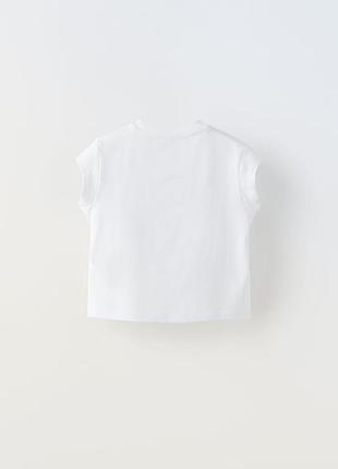 Футболка zara с принтом для девочки 2