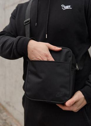 Барсетка nike чорна сумка через плече / месенджер найк