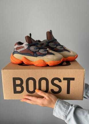 Стильные женские и мужские кроссовки adidas yeezy boost 500 enflame цветные3 фото