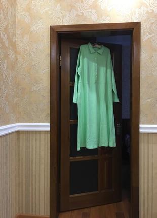 Нова трикотажна натуральна сукня м'ятного кольору р.586 фото