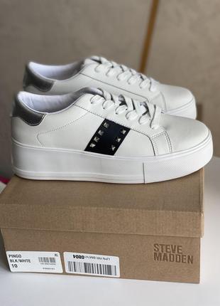 Кеды, кроссовки белого цвета steve madden