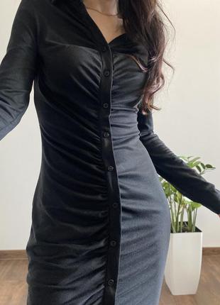 Платье черное трикотажное платье платье платье черное трикотажное1 фото