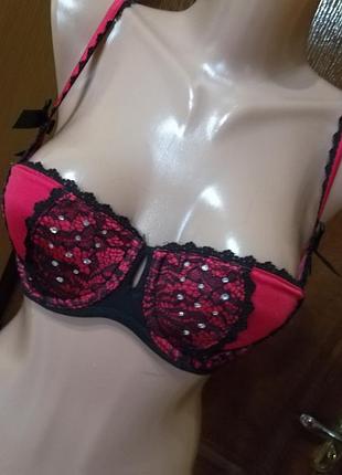 Черно-красный бюстик 70в