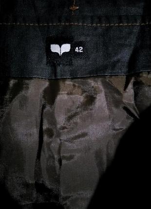 Елегантнс чорна спідниця з 100% льону4 фото