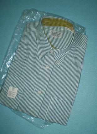 Нова чоловіча сорочка р. m 46 в смужку, бавовна