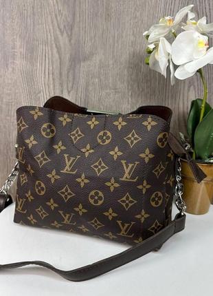 Женская сумка классическая луи витон, модная женская сумка, женские сумочки через плечо7 фото