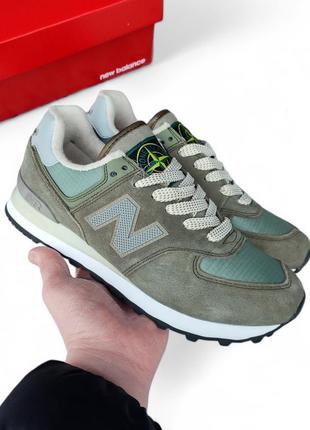 Кроссовки new balance 574 legacy stone island3 фото