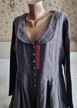 🌷🌷🌷 женское льняное платье  ewa i walla винтажный стиль tomo oska gertz rundholz2 фото