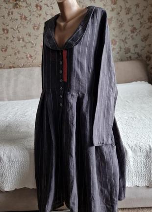 🌷🌷🌷 женское льняное платье  ewa i walla винтажный стиль tomo oska gertz rundholz3 фото