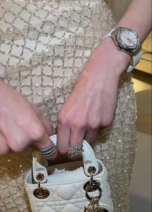 Сумка dior lady micro белая люкс 10
