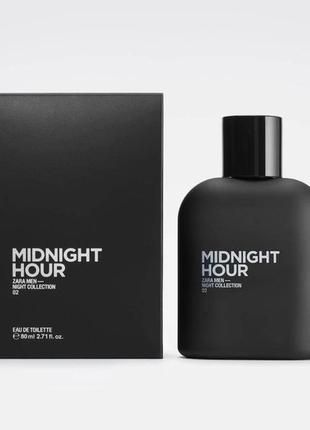 Туалетная вода для мужчин zara midnight hour, 80 мл