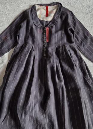 🌷🌷🌷 жіноча лляна сукня ewa i walla вінтажному стилі tomo oska gertz rundholz9 фото