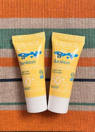 Детский солнцезащитный увлажняющий лосьон для лица и тела uriage bariesun moisturuzing kid lotion very high protection spf 50+ ☀️