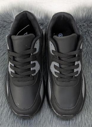 Кросівки жіночі чорні із сірим демісезонні fdek 43724 фото