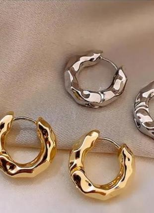 Трендовые серьги, золото, серебро, новые!!