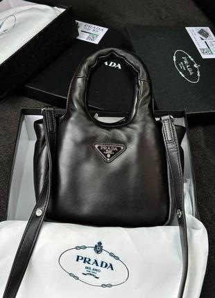 Зручна повсякденна шкіряна сумочка від бренду prada3 фото