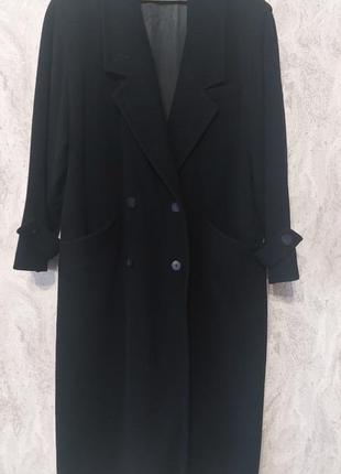 Женское тредовое длинное шерстяное пальто.2 фото