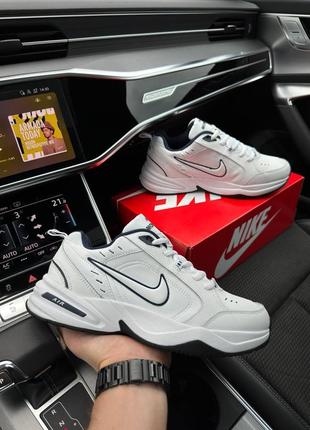 Мужские кроссовки nike air monarch white black