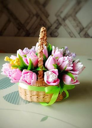 Букет тюльпанов с мыла ручной работы