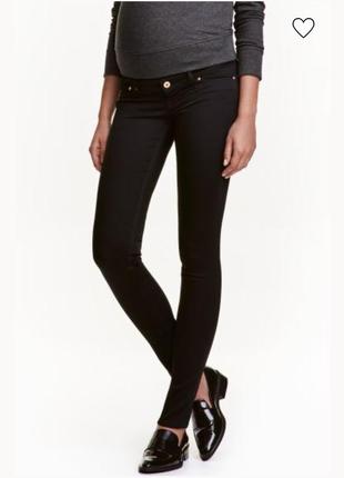 Брюки, штани, чорні джинси mama h&m1 фото