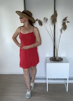 Красное шелковое коктейльное платье натуральный шелк 100% silk3 фото