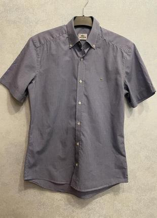 Хлопковая рубашка lacoste мужская slim fit