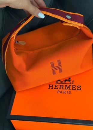 Брендовая сумка косметичка в стиле hermes bride a brac