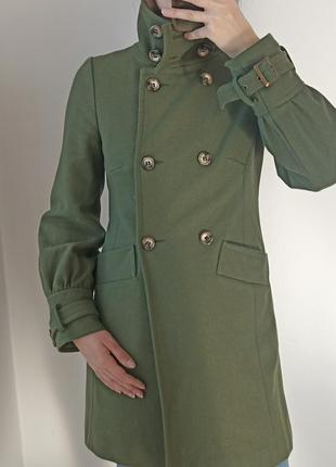 Пальто, оливкового цвета, размер xs-s