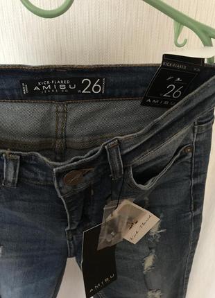 Шикарные джинсы клеш с бусинами amisu4 фото